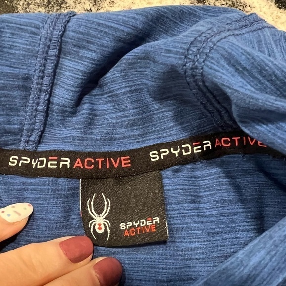 SPYDER PROW B active, blue hooded top - Picture 8 of 13